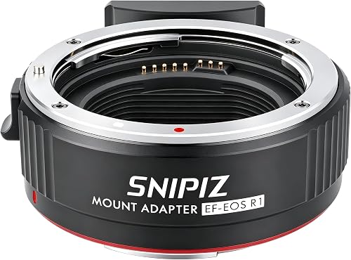 EF-EOS R Lens Mount Adapter Auto-Focus Lens Converter Compatible with Canon EF/EF-S Series Lens and EOS R, RP, R3, R5, R6, R6II, R7, R8, R10, R50, R100 Cameras