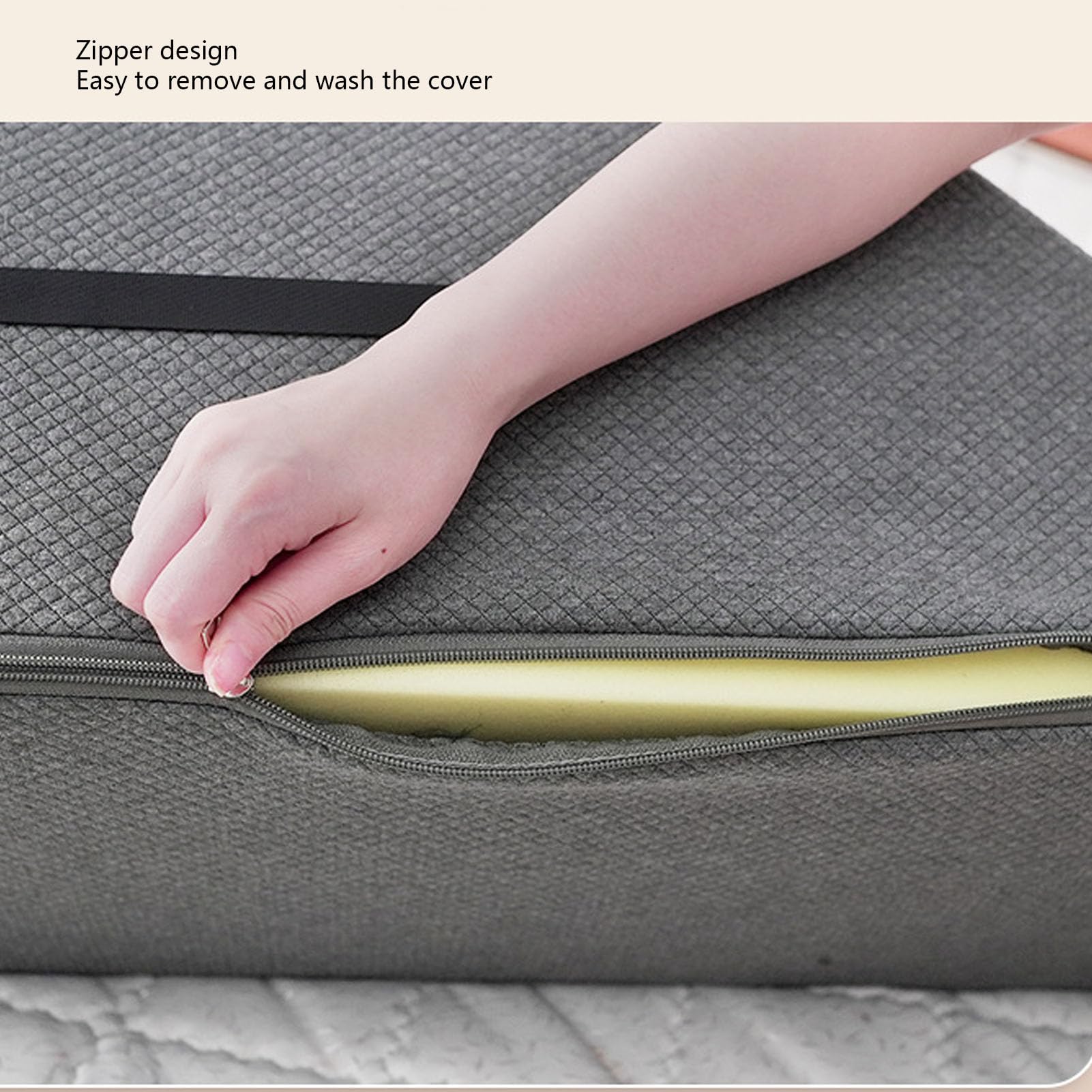 Almohada para Elevación de Piernas, Cuña de Soporte Ergonómica para Comodidad Posquirúrgica y de Recuperación, Espuma Viscoelástica Suave de 28 X 11 X 7,9 Pulgadas con Funda Extraíble