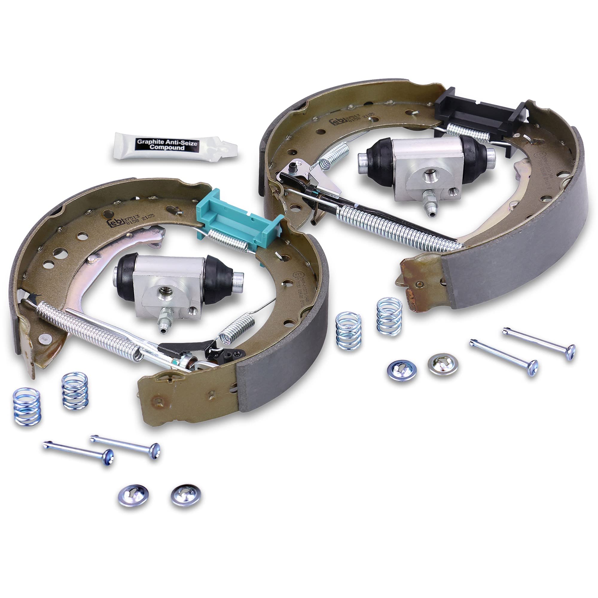 febi bilstein 37513 zestaw szczęk hamulcowych z materiałem montażowym, 1 sztuka