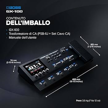 BOSS GX-100 | Processore di effetti per chitarra avanzato | Il