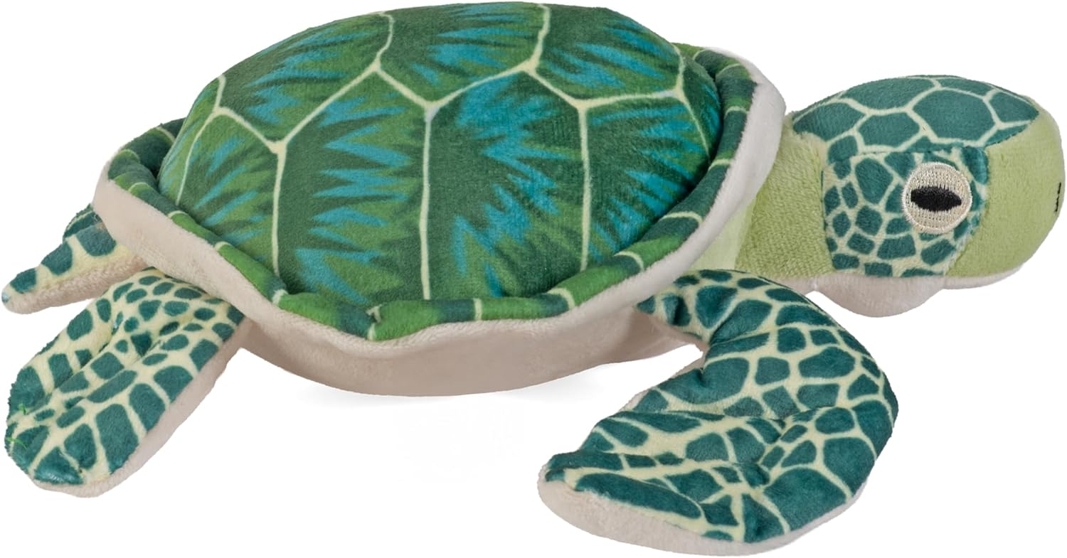 Wild Republic Cuddlekins Eco Mini Green Sea Turtle, Stuffed Animal, 8 Inches, Plush Toy, Fill is Spun Recycled Water Bottles, Eco Friendly