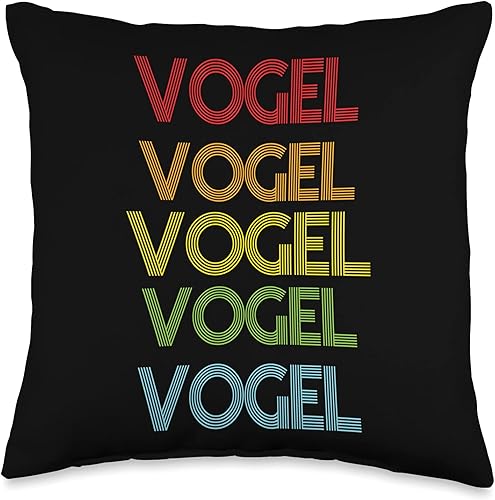 Miniatura 5 de Vogel - Almohada con nombre, 18 x 18 pulgadas, multicolor