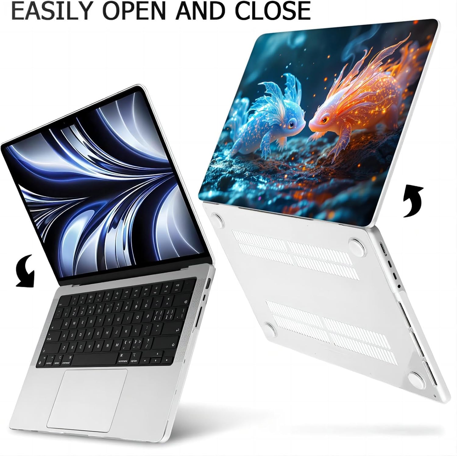 Compatible with MacBook Neo 13-inch, Hard Shell Case with Keyboard Cover and Screen Protector (A3404 A18 Pro chip, 2026 Release) - Axolotls MC22305