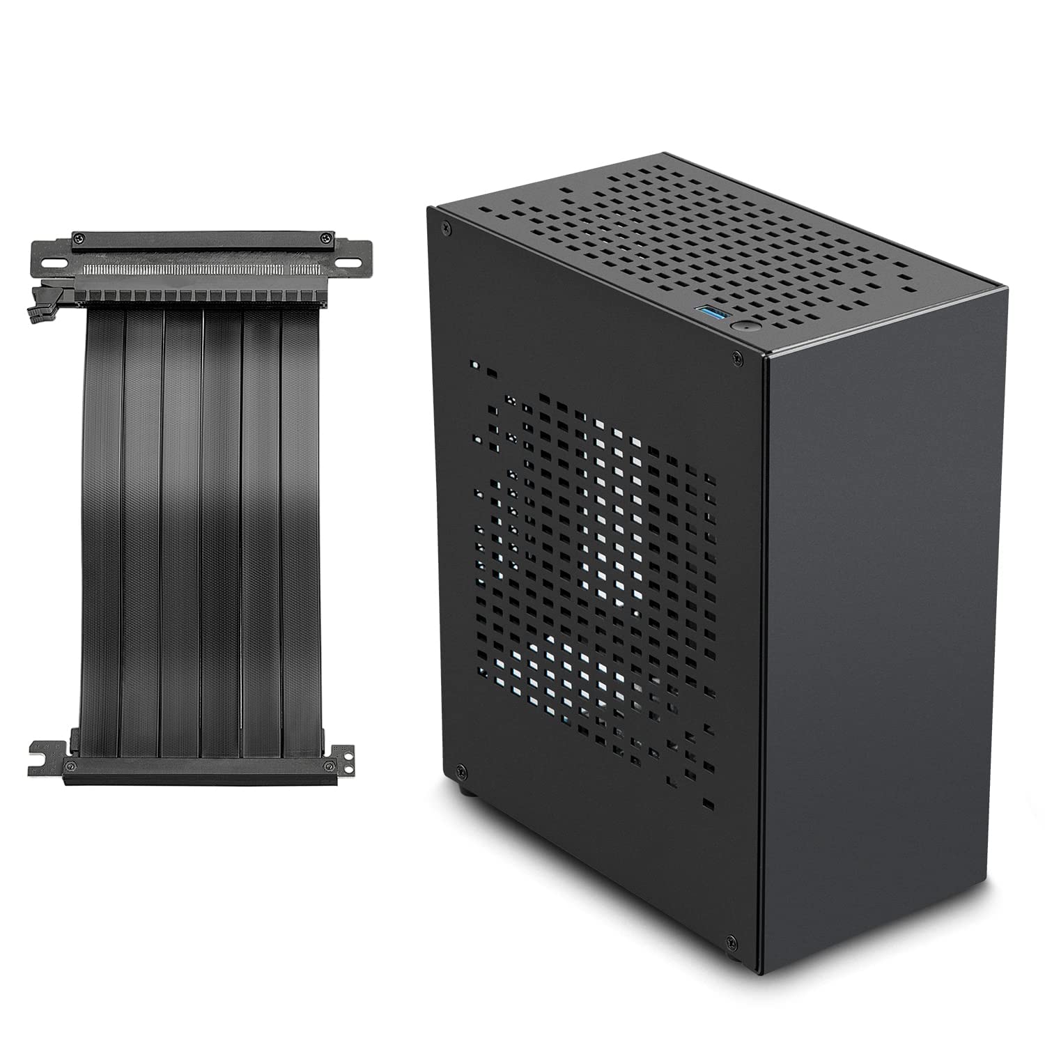 Buy Aluminum Mini ITX Case with PCI Riser, JOYJOM Mini PC Case, SFF