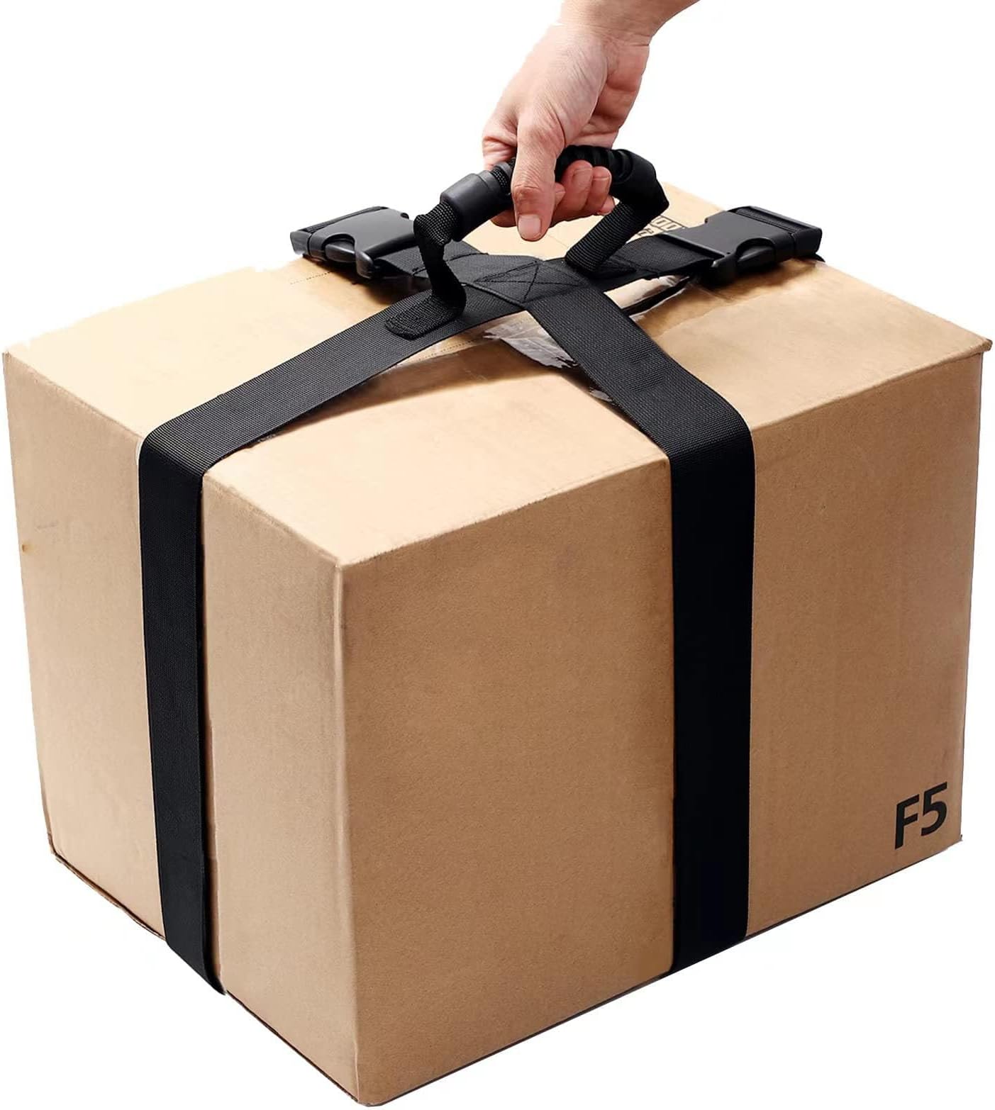 Box Carrying Strap with Handle, Handheld Belt for Safely Moving and Lifting Heavy Boxes, Adjustable Belt, Cross Style Carry Straps, Suitable for Groceries, Luggage