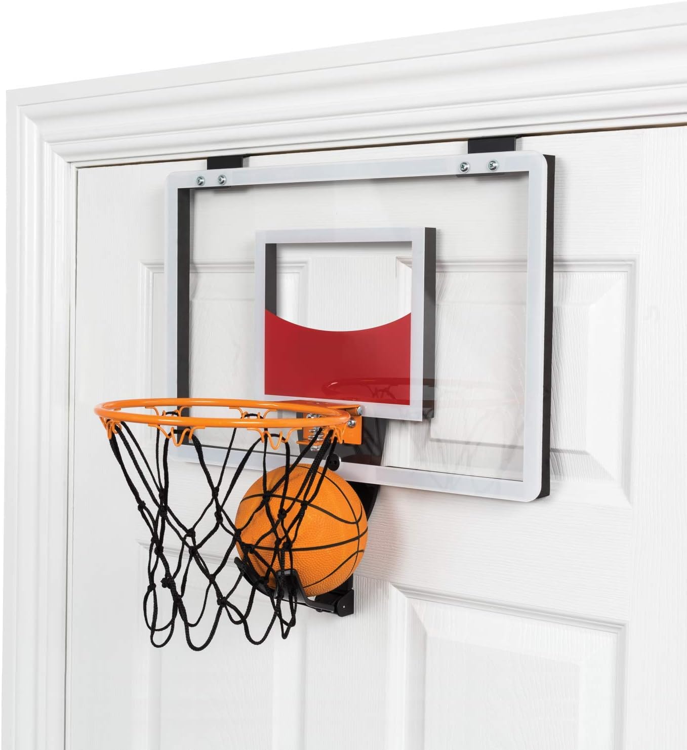Deluxe Over The Door Basketball Hoop with Ball and Pump