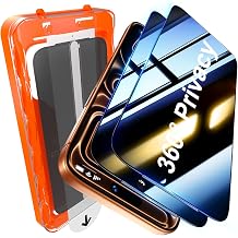 UniqueMe 2 Pack for 360 Privacy Screen Protector for iPhone 17 Pro Max - 6.9 inch [4 Way Anti-Spy] [Bubble-Free] [Military Grade Shatterproof & 9H+ Hardness] 4 Way Privacy Screen iPhone 17 Pro Max Tempered Glass Full Coverage, Easy to install