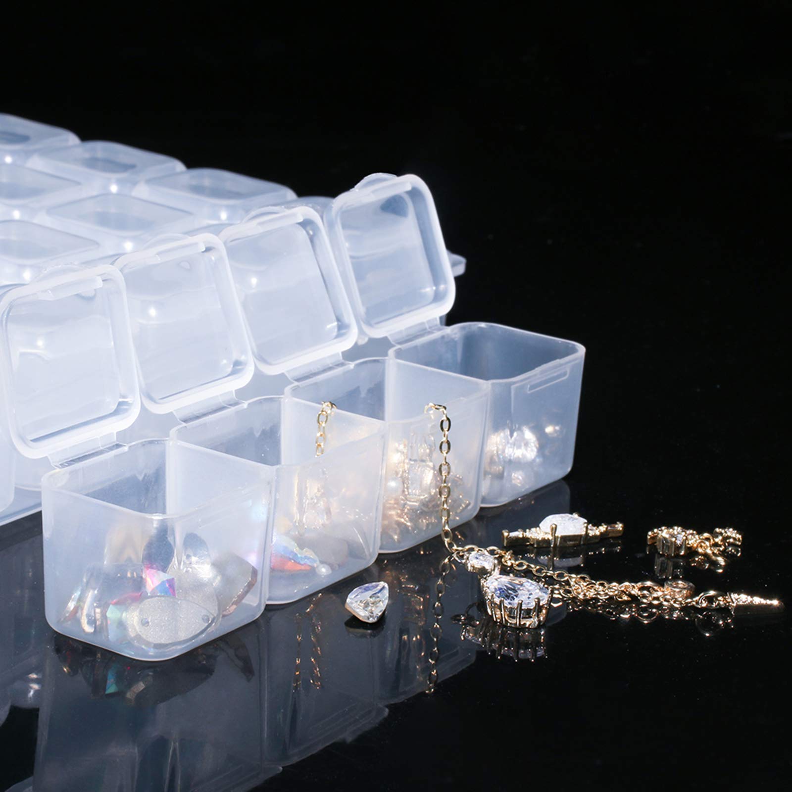 Scatola portaoggetti per ricamo con ptura diamante fai-da-te, contenore portaoggetti per mosaico con strass per gioielli per nail art, scatola portaoggetti multifunzionale  15