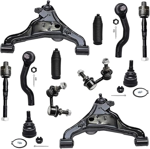 Miniatura 10 de Detroit Axle - Kit de suspensión frontal de 12 piezas para Toyota Corolla 2003 2004 2005 2006 2007 2008, 2 brazos de control inferiores, 2 rótulas