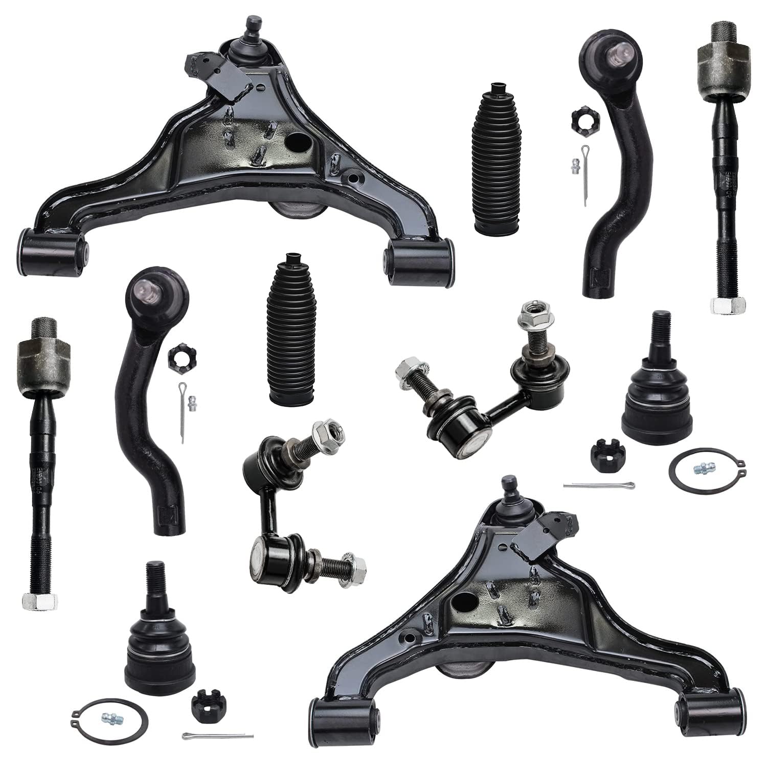 Detroit Axle - 12pc Front End Suspension Kit for 2005-2018 Nissan Frontier