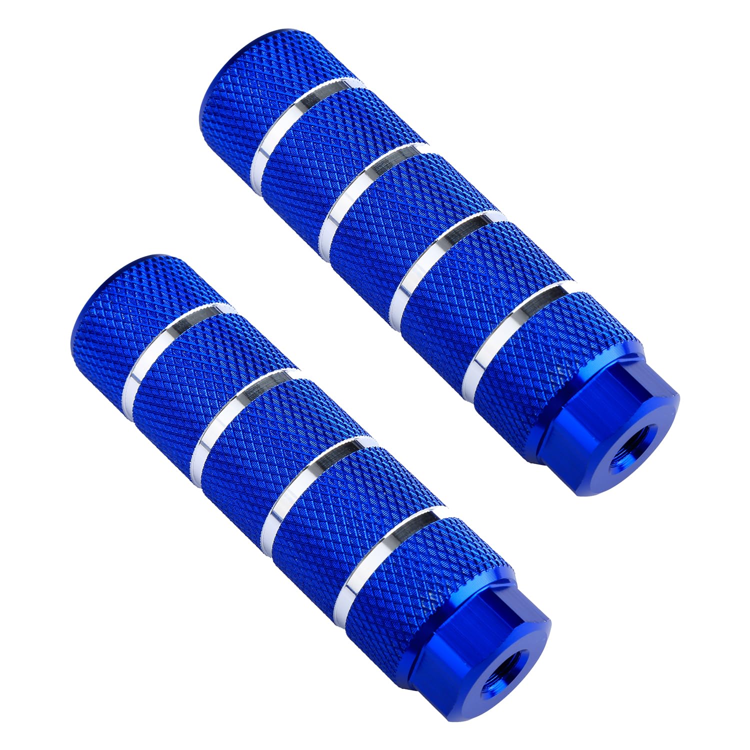 Hopzab Bicycle Rear Foot Pegs, Durable Aluminium Alloy Anti-Slip Axle Mounts for Mountain Bikes, Secure Foot Rests for Two Riders, Easy Installation(Blue)