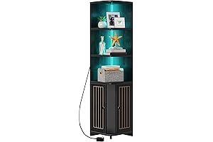 YITAHOME 71.1" Tall Hue Stand Shelves Led Cube Storage Cabinet