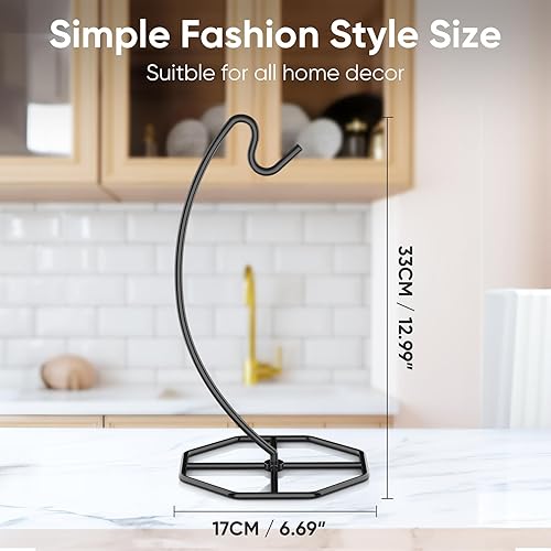 Miniatura 2 de Paquete de 2 colgadores de plátano, soporte de metal para plátano, soporte para plátanos, soporta hasta 15 libras de plátano o uva, estante para