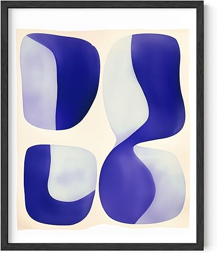 Miniatura 19 de HAUS AND HUES Arte abstracto moderno para pared, arte de sala de estar azul y verde, obra de arte moderna para paredes, imagen minimalista para sala