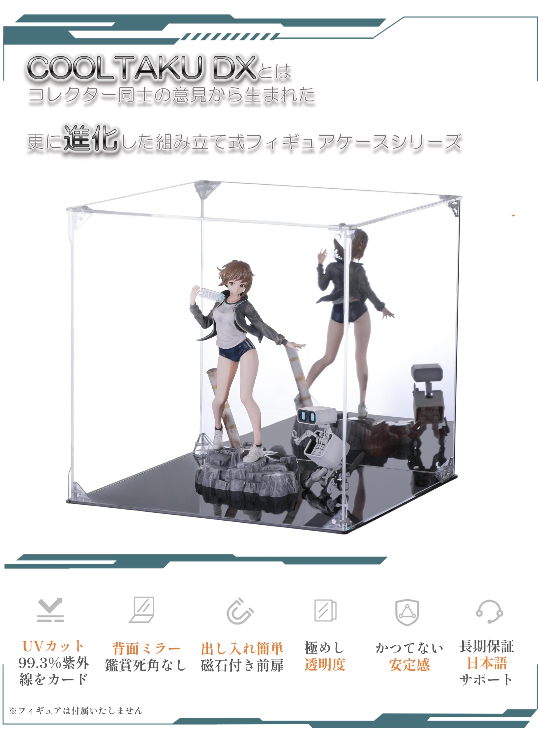 Amazon.co.jp: COOLTAKU フィギュアケース アクリル UVカット 背面