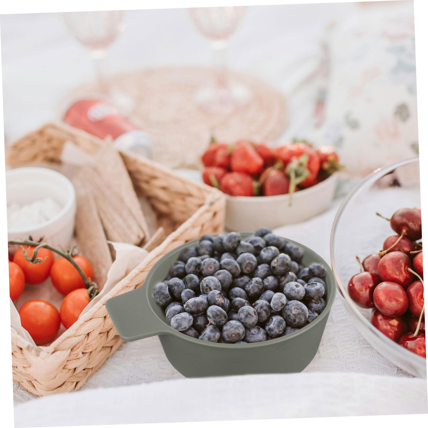 Toyvian Vajilla De Plástico Kit De Platos y Cubiertos Vajilla Irrompible para Camping y Picnic