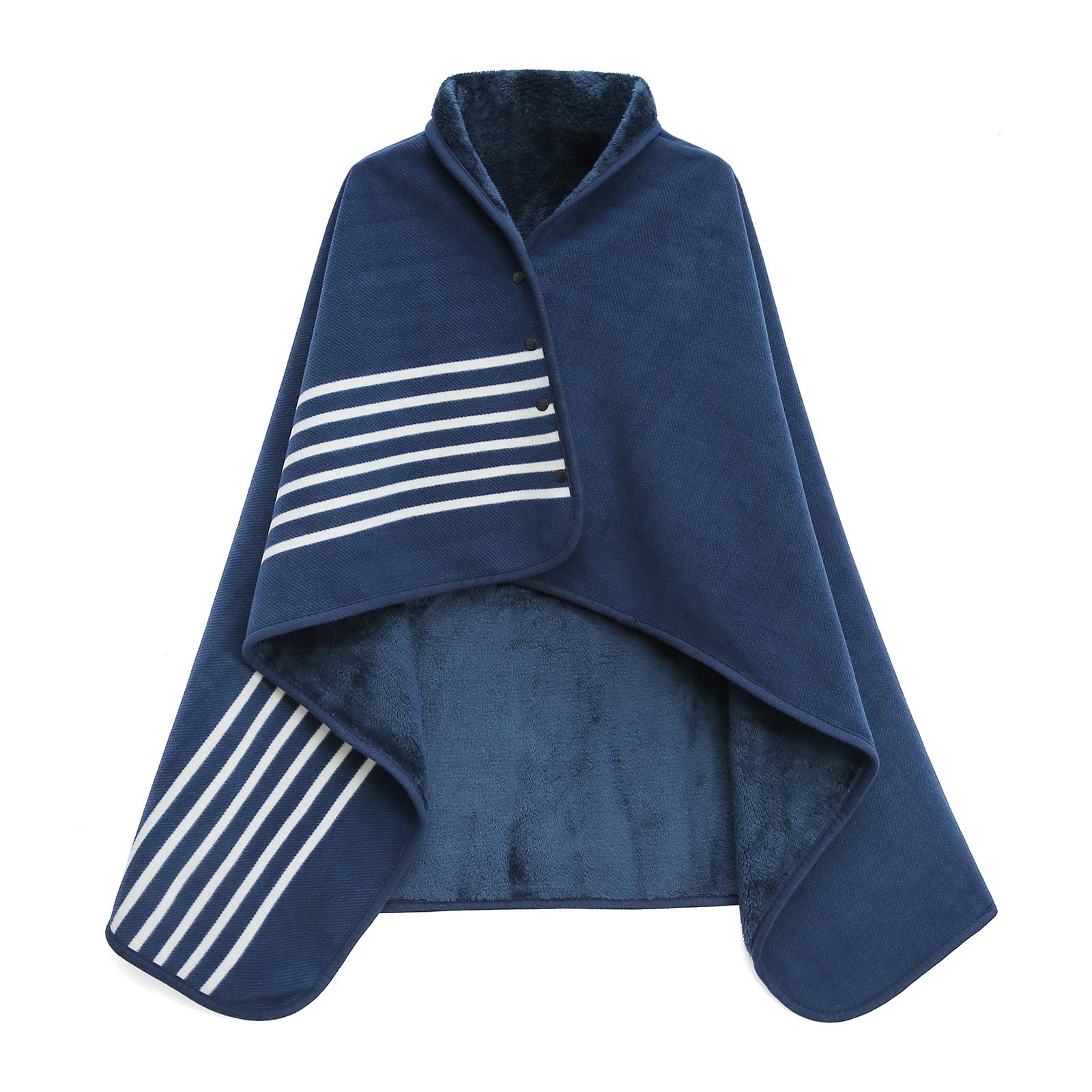 XING YE CHUAN Fleece Wearable Blanket, Comfy Poncho Throw with Buttons, Plush Sleeveless Blankets, for Women Cape Wrap Cover…
