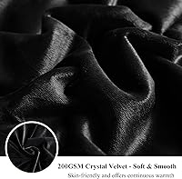 Vista 5 de XeGe Funda de Edredón de Felpa Shaggy de Lujo Ultra Suave de Terciopelo Cristal Ropa de Cama 1PC (1 Funda de Edredón de Piel Sintética), Cierre