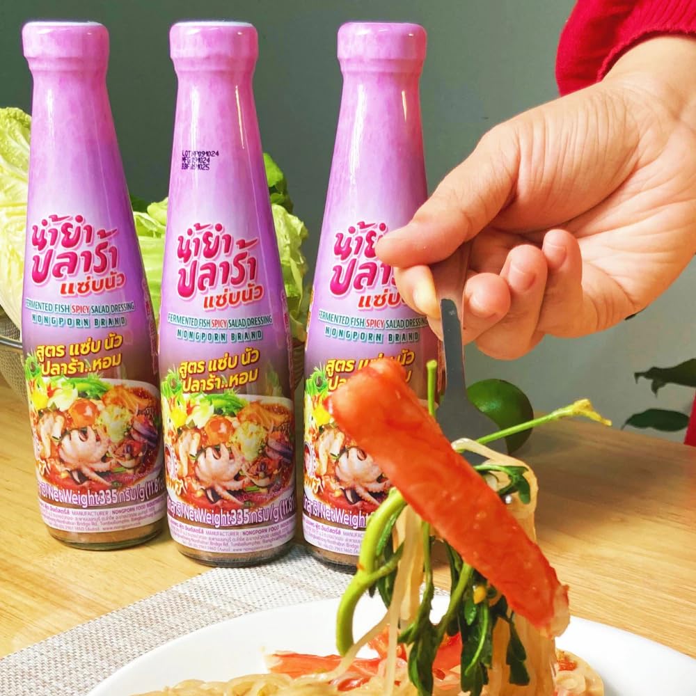 น้องพร Zesty Thai Spicy Liquid Dressing and Multi-Use Condiment – Tangy Flavor Base for Salads and Grilled Meals 345g image 2
