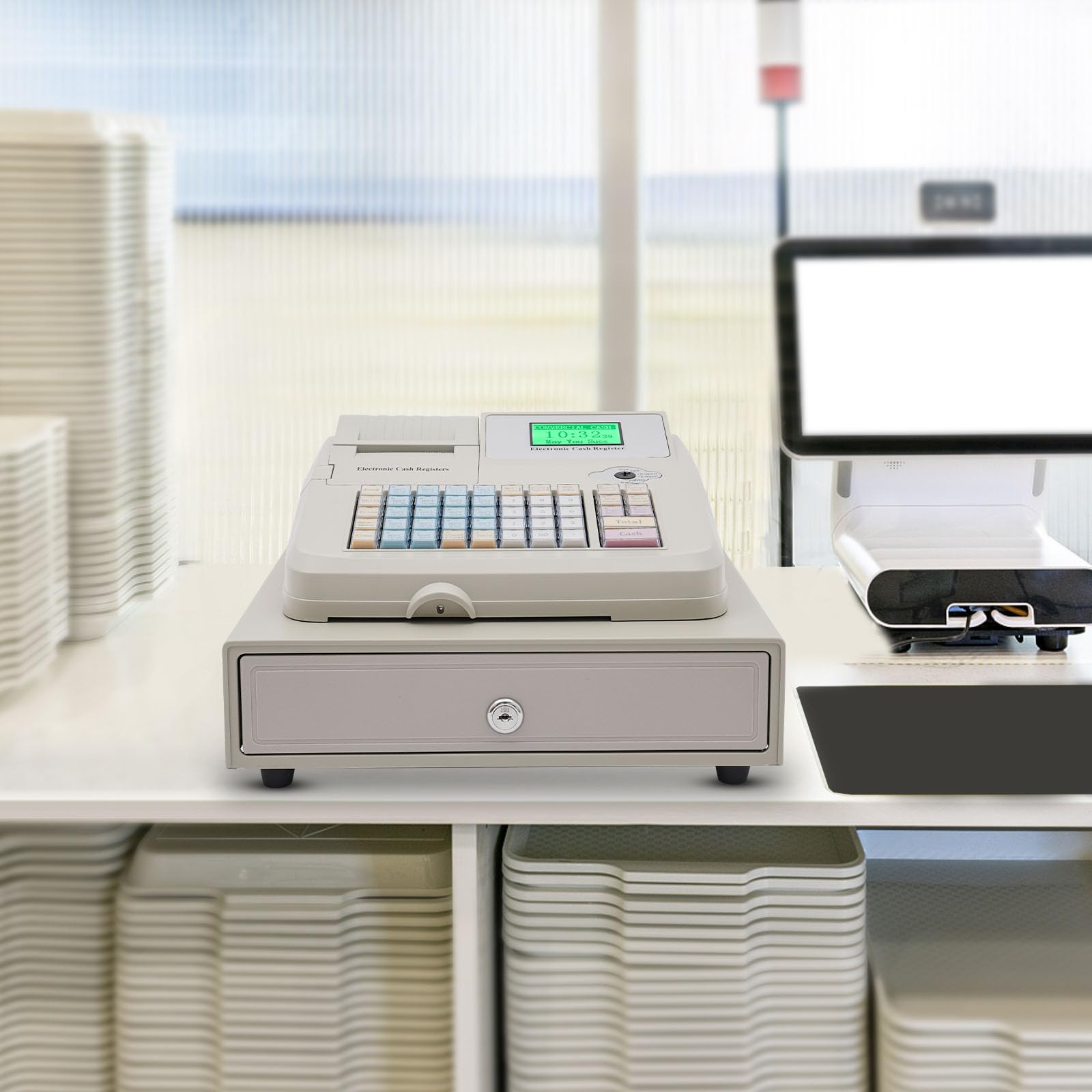 Electronic Cash Register レジスター Amazon.com: Electronic Cash Register with Drawer,Electronic POS
