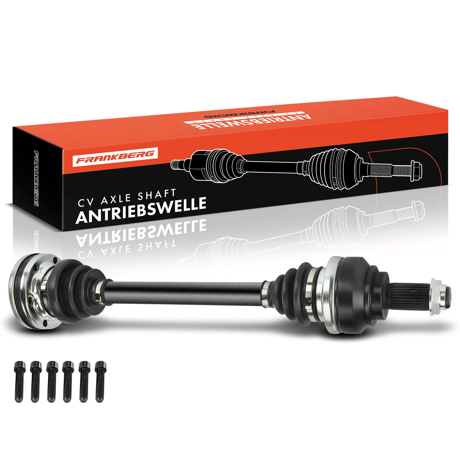 Frankberg Eje motriz Eje de transmisión sin ABS Ring Eje trasero Izquierda Compatible con Serie 1 E87 123d Serie 1 E81 123d Serie 1 Cupé E82 123d Serie 1 Cabriolet E88 123d Replace# 33217561789