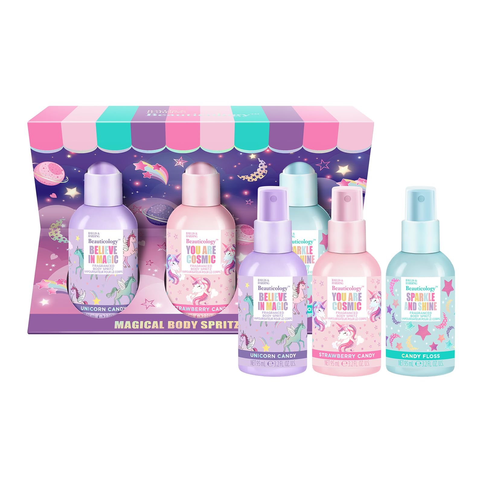 Bath and Body work 3本　セット Baylis & Harding Beauticology Cosmic Body Spritz Trio Gift Set