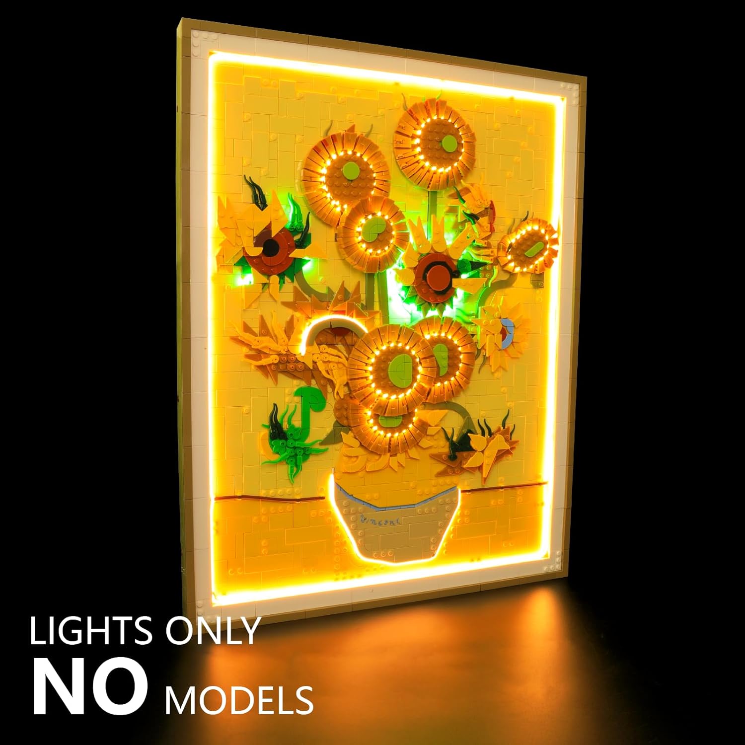 LED Lighting Kit for Lego Van Gogh Sunflower, Compatible with Sunflowers 31215 – Light Set for Lego Model, NOT Included Blocks, Standard Version