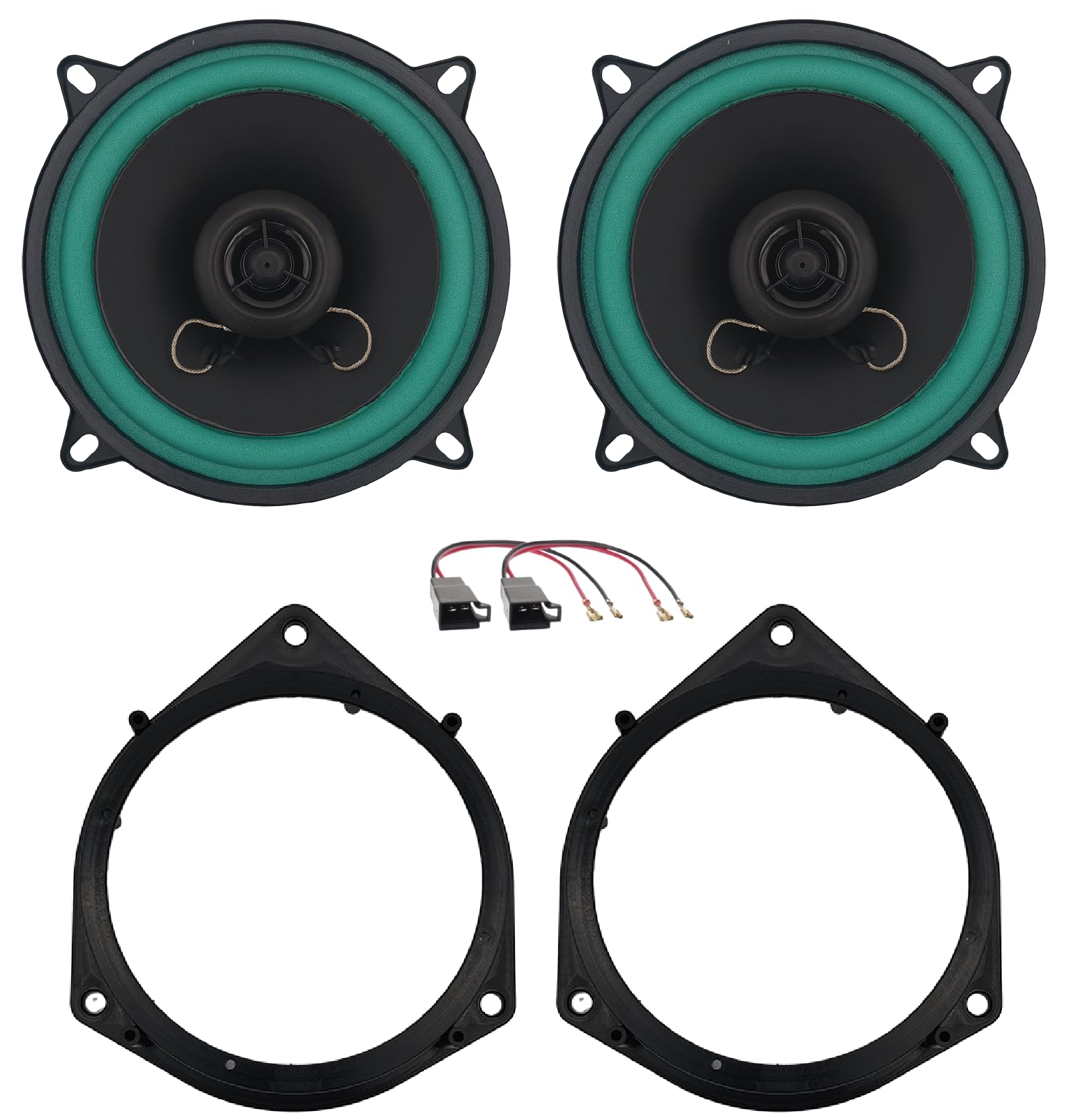 IPNOSIS Kit 2 casse Anteriori Da 13cm Fiat Fiorino (225) E Fiat Qubo (225) Dal 2008 Con 2 Supporti Anteriori, 2 Connettori