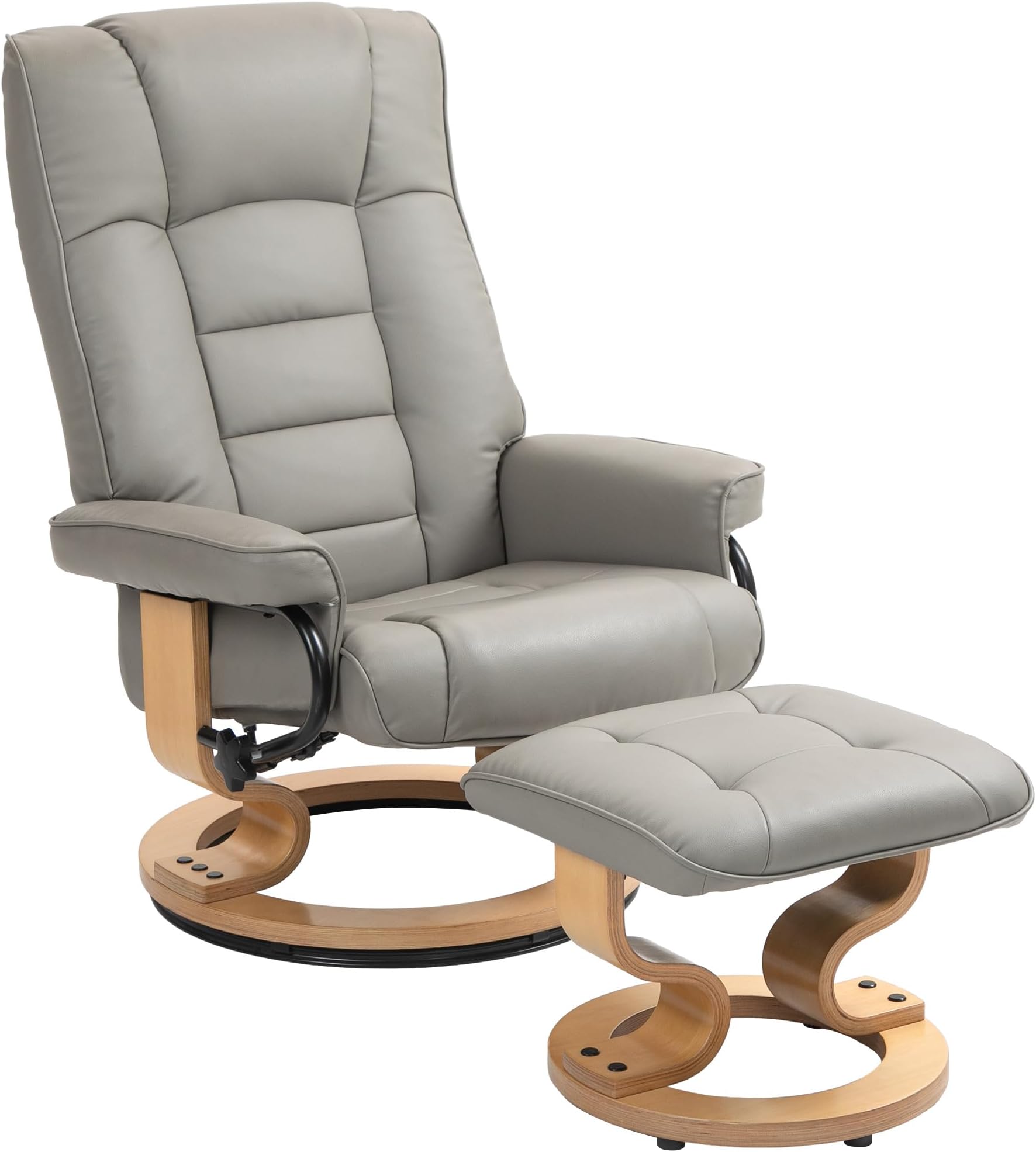 HOMCOM Fauteuil de Relaxation inclinable avec Repose-Pied Fauteuil ...