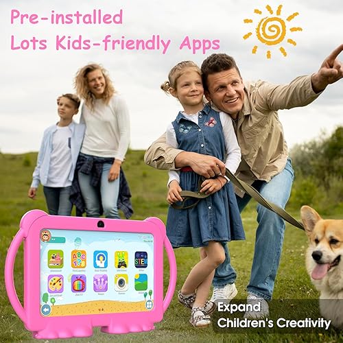 Miniatura 2 de Aheadthink Tablet para niños de 7 pulgadas, Tablet para niños pequeños de 4 GB RAM 32 GB ROM, pantalla táctil IPS, Iwawa y control parental para