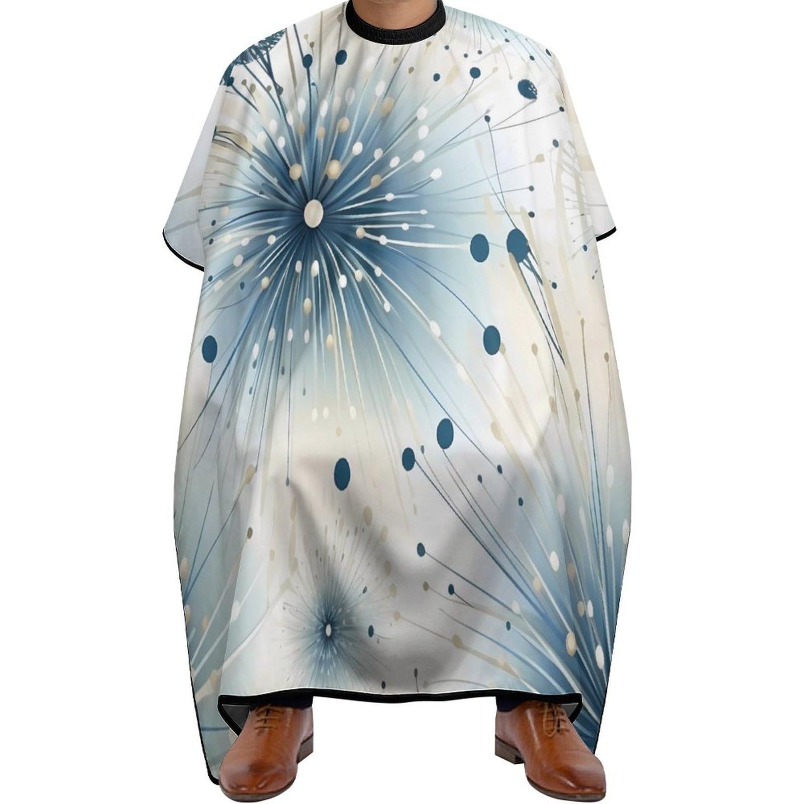 Blue Dandelion Hair Cutting Cape for Men Women Waterproof Barber Cape Adjustable Salon Haircut Capes