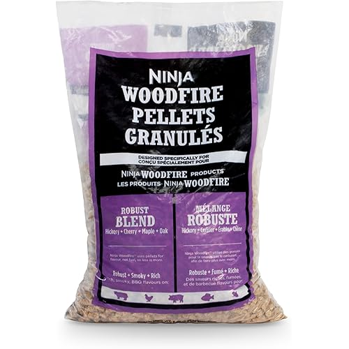 Ninja Woodfire® Pellets, Robust Blend 5-lb Bag, 100% Real Wood Pellets, Rich, Classic BBQ Smoked Flavors Compatible with All Ninja Woodfire™ Products, XSKOP5R