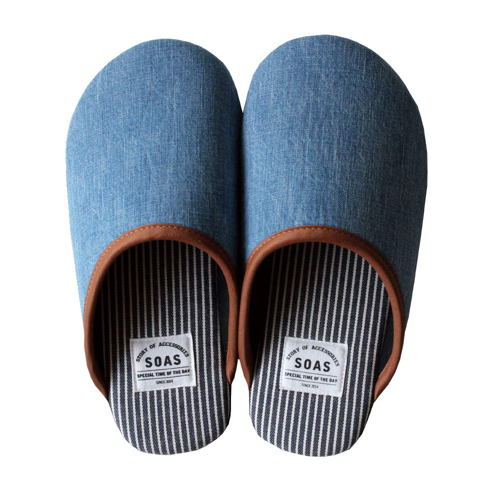 Amazon.co.jp: 児島デニムルームシューズ (ブルー, M(22.0~23.5cm