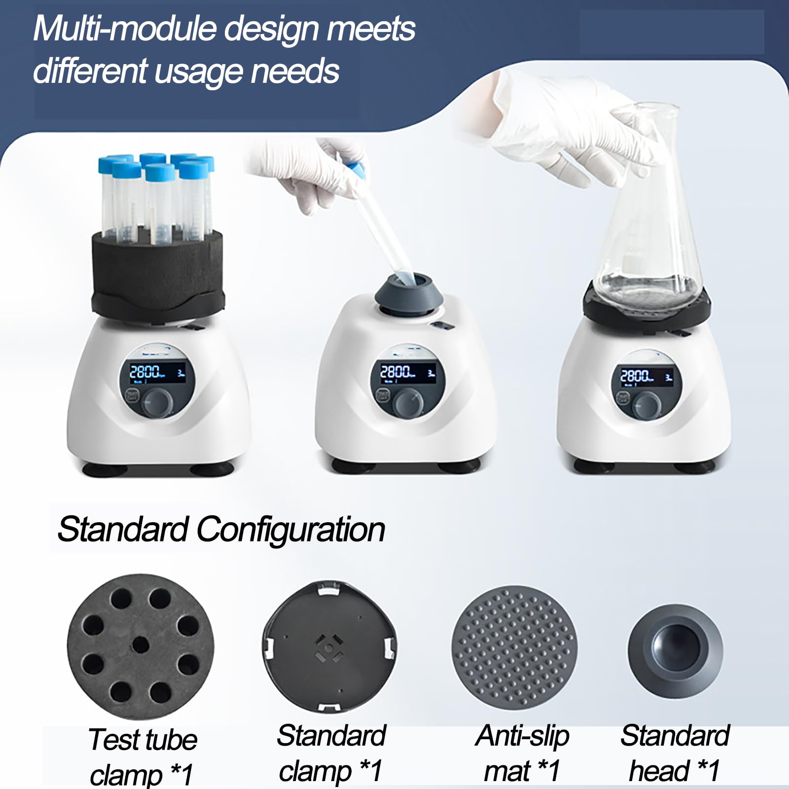 MObyat Mini-Labormischer, 500–3200 U/min, Kleiner Tragbarer Mischer Mit Touch-Funktion, Bürstenloser Motor, Dauerbetrieb, Für Kleine Probenmengen, Reagenzgläser Und Zentrifugenröhrchen