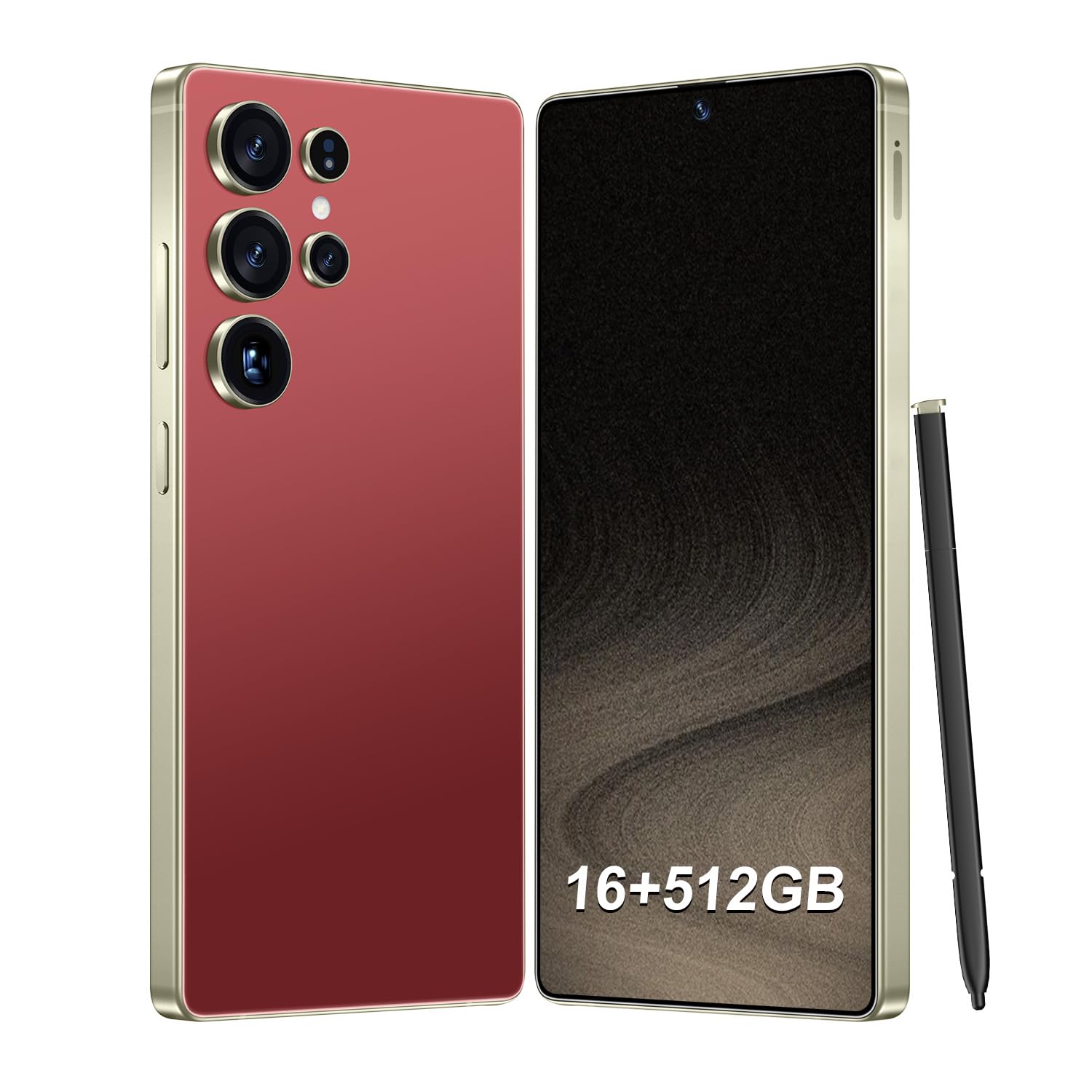 I25 Ultra Unlocked Smartphone,16+512GB Unlocked Phone,Snapdragon 8 Gen3, 6.9" HD+ Display,Built in Pen,7000mAh Dual Speakers 5G/Face ID/Fingerprint Lock/Dual SIM/GPS (Wine Red)