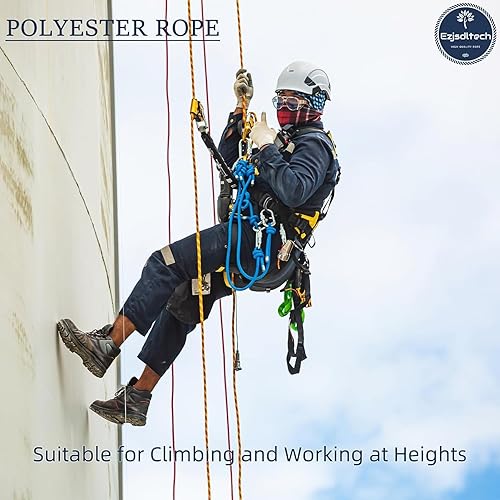 Miniatura 2 de Arborist - Cuerda de toro negra (12 pulgada x 150 pies), cuerda trenzada de poliéster para arborista, 48 hebras para trabajo en árboles, campamento