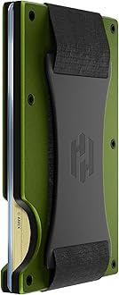 HayvenhurstWallet For Men - Reinvented Design Men's Wallet - Slim, Minimalistic & Seamless Card Case, Blocks RFID Scanners, Holds 12 Cards, Matte Olive, Cash Strap