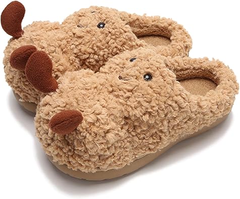 Warm Cotton Slippers for Women Men Winter Indoor Warm and Anti-Slip Couple Slippers