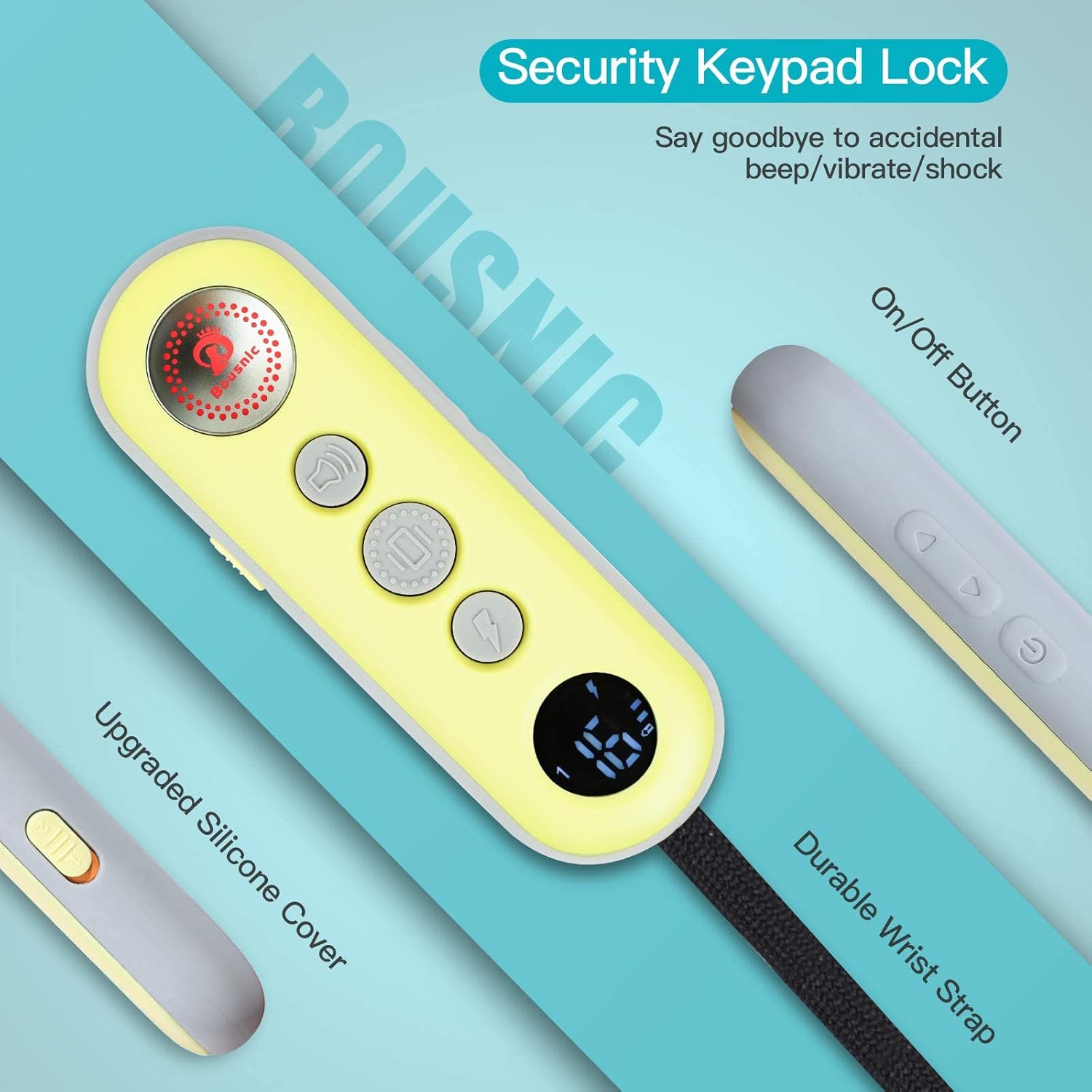 Bousnic Dog Shock Collar with Remote - for Dog 10-120lbs 1000ft Waterproof Rechargeable e Dog Training Collar for Small Medium Large Breed Dog with Beep/Vibrate/Safe Shock & Indicator Light