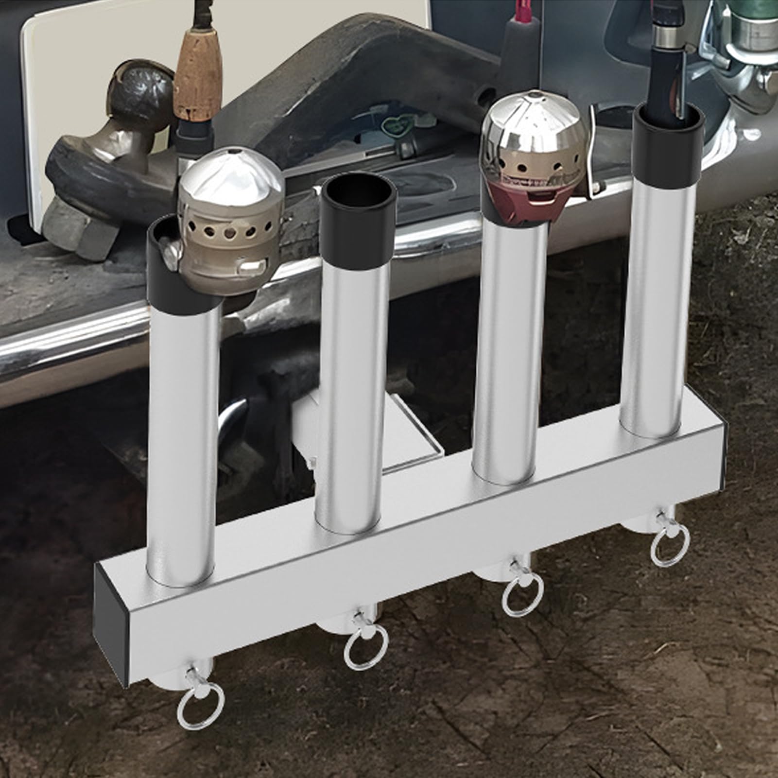 Portacanna Da Pesca Per Auto Organizzatore Portacanne Auto | Supporto In Acciaio Inossidabile Per Accessori Auto Organizzazione Furgone SUV Berlina Camper Barca