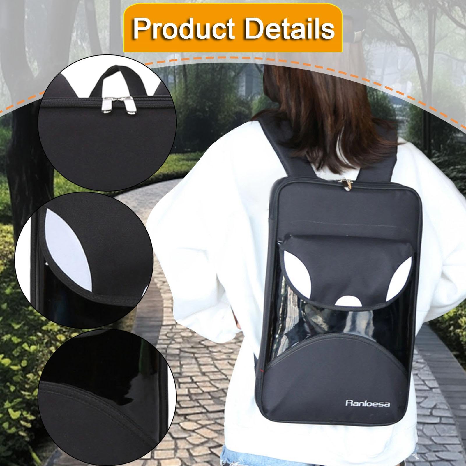 Fenteer Drum Mallet Pouch Bolsa para Drumsticks Estuche Protector de Baquetas de Batería Mochila de Oxford con Asa Funda de Gran Capacidad Adecuada para Prof, Negro