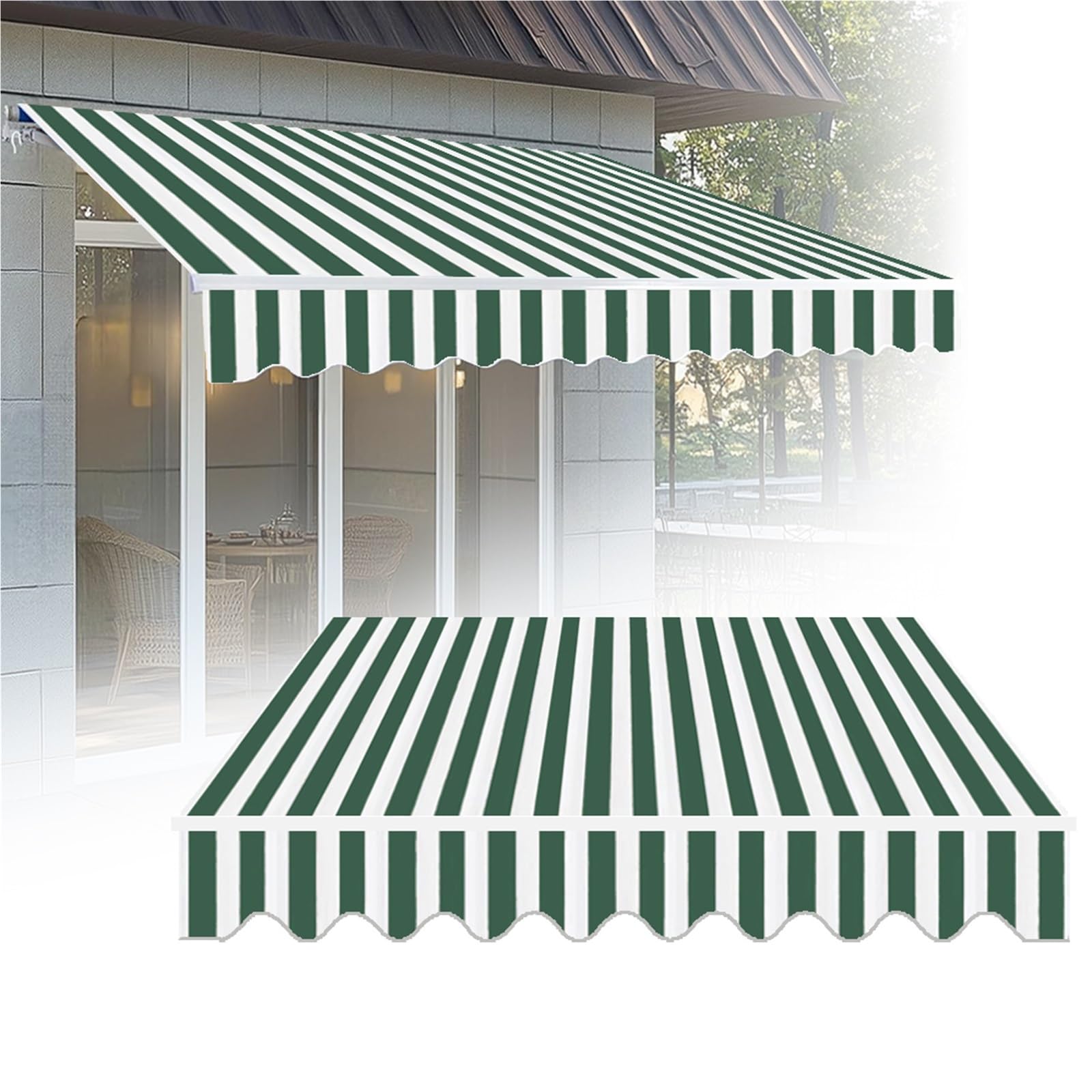 Toile pour auvent anti-UV bâche de remplacement résistante pour terrasse