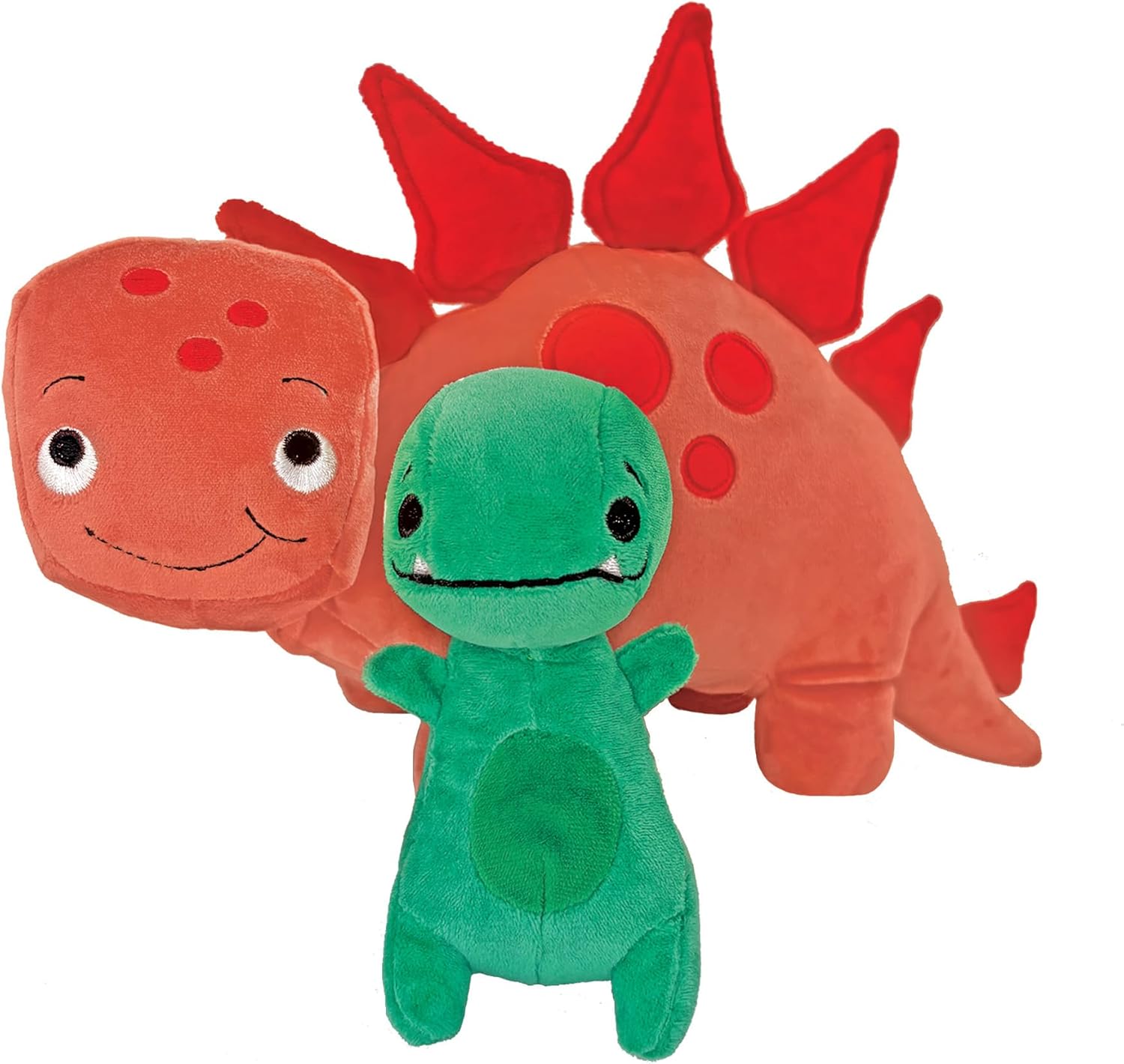 Tiny T. Rex and Pointy Plush Pair: 12.5