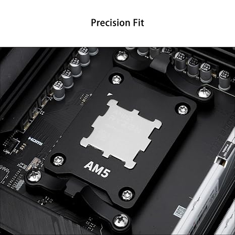 AM5 CPUホルダー 曲がり防止コンタクトフレーム AMD Ryzen 7000シリーズ用 L字型ドライバー付き矯正固定ブラケット AM5マザーボード用安全保持フレーム ブラック