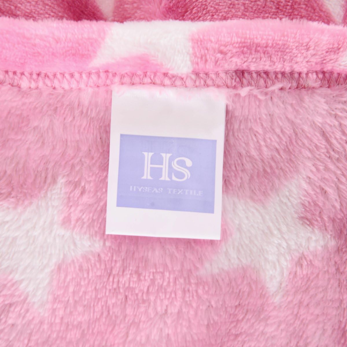HYSEAS Flannel Fleece Star Throw Blanket Pink - Soft Plush Cozy Fuzzy Microfiber Blanket for Couch, Bed, Chair, Sofa - All Seasons Lightweight - 50x60 Inch - Image 5