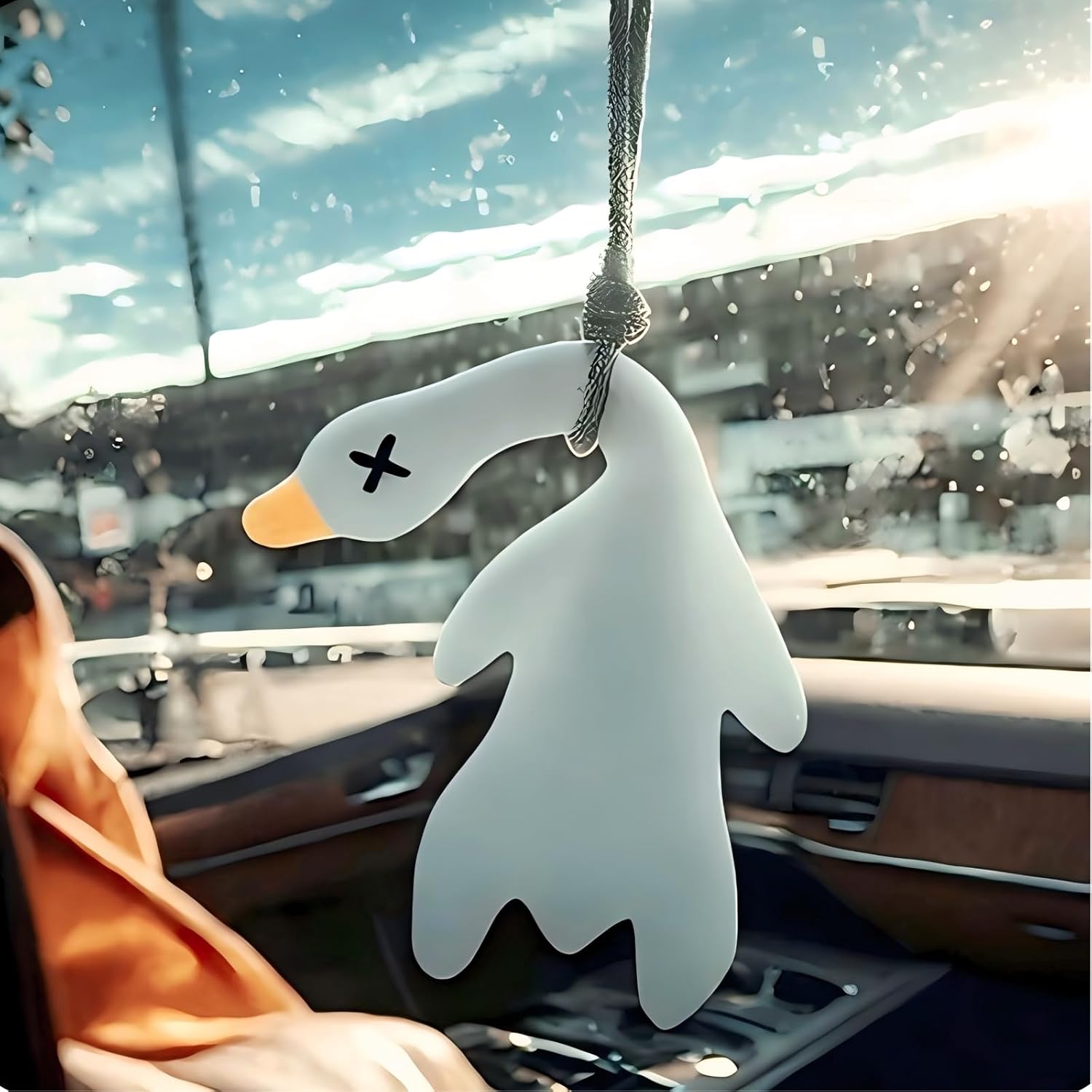 3PCS Color-Changing Roast Duck Pendant, Sunlight Activated Creative Ornament, Eco-Friendly PLA Material, UV Alert