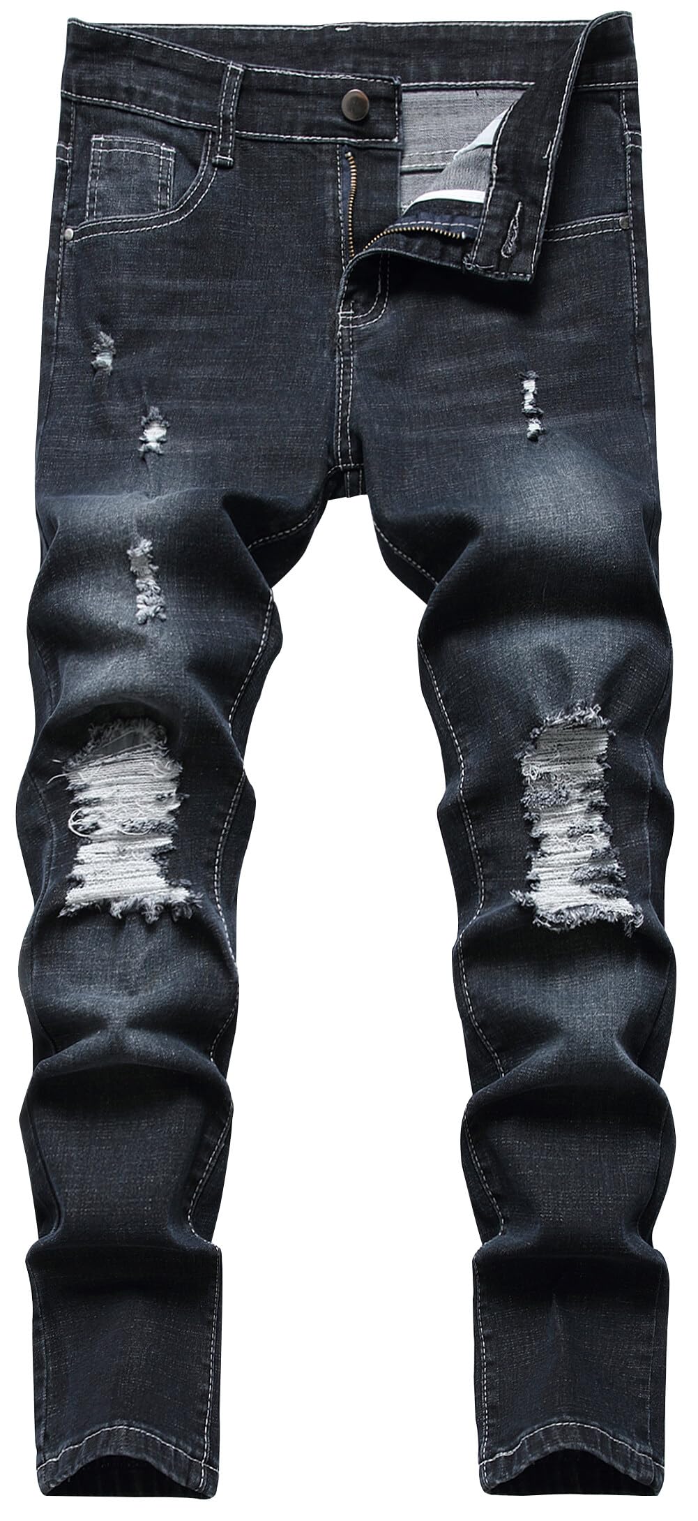 SEAUR - Ragazzo Jeans Bambini Denim Pantaloni Ragazzo Skinny Stretch Jeans Casual Slim Fit Pantaloni Età 6-14 Anni