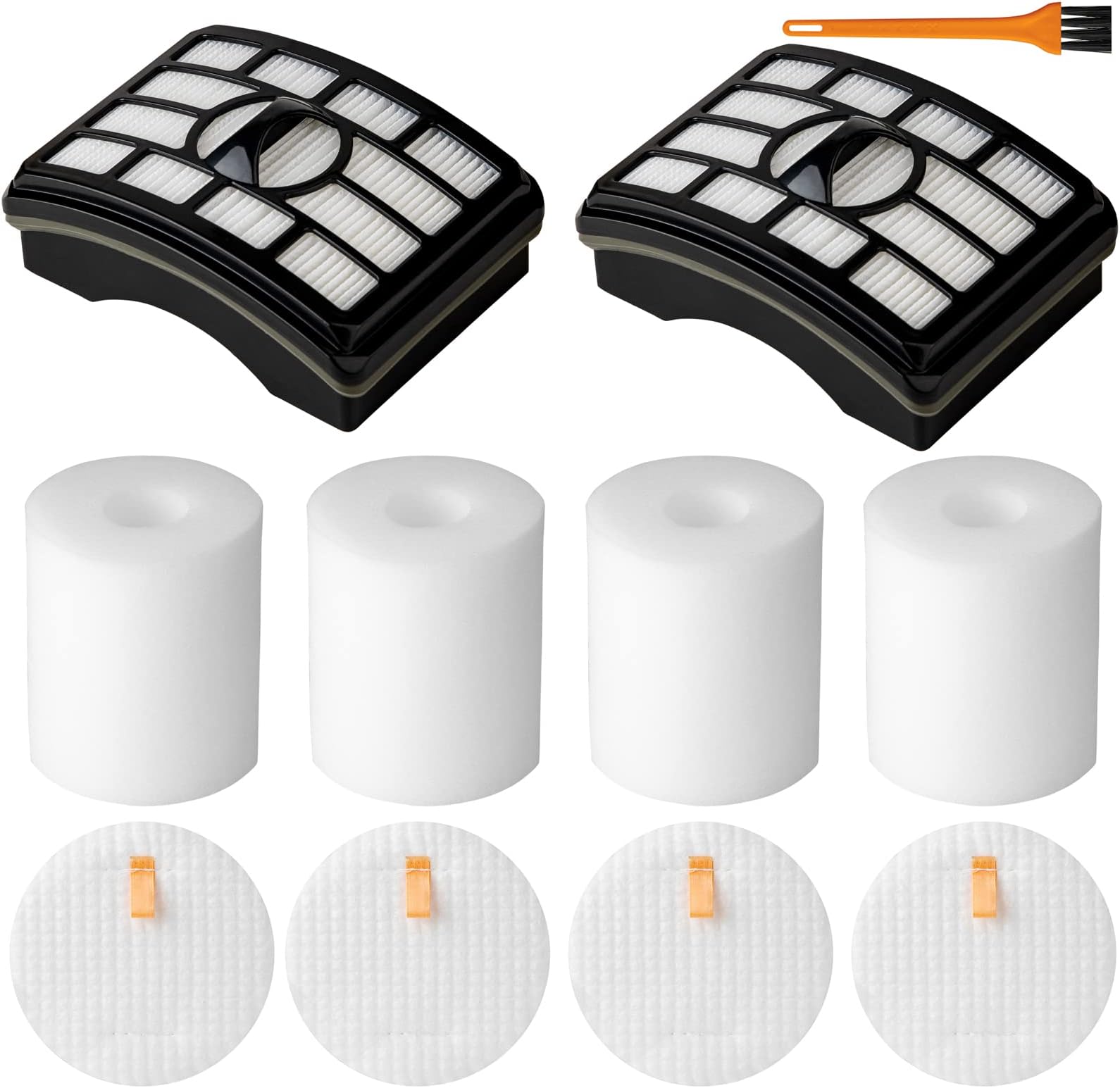 NV501 Vacuum Filter Replacement for Shark Rotator Pro Lift-Away NV500, ZU785, NV502, NV503, NV505, NV510, NV520, NV552, UV560, Parts Xff500 Xhf500, Holdclean Accessories 2 HEPA Filter 4 Foam (Not Fit NV650,NV750 Series)