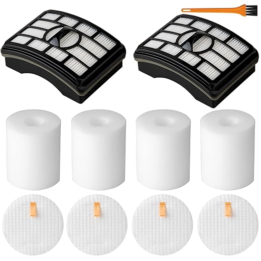 NV500 Vacuum Filter Replacement for Shark Rotator Pro Lift-Away NV501, NV502, NV503, NV505, NV510, NV520, NV552, UV560, ZU785, Parts Xff500 Xhf500, 2 HEPA Filter 4 Foam (Not Fit NV650, NV750 Series)