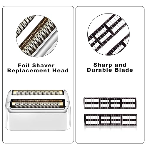 Lámina de repuesto y cortador para afeitadora eléctrica de barberología, cabezal de repuesto de afeitadora de doble lámina, cabezal de repuesto